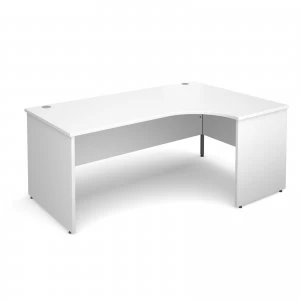 Image of Maestro 25 PL Right Hand Ergonomic Desk 1800mm - White Panel Leg desig