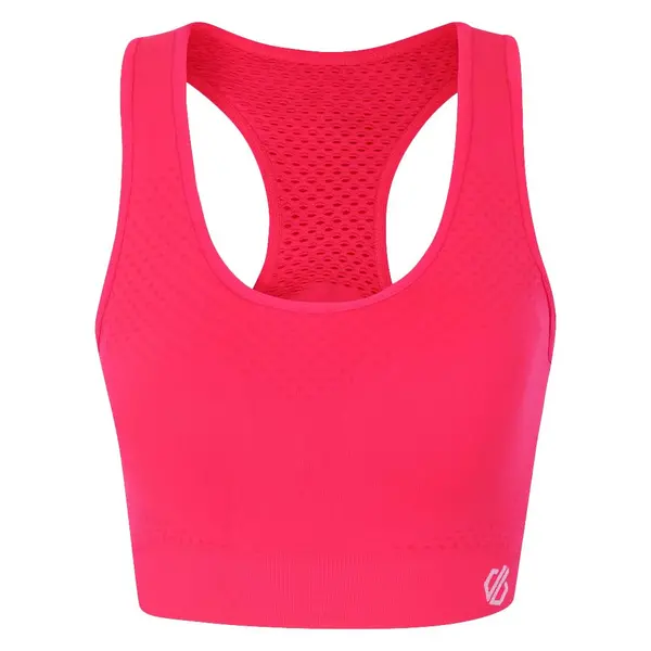 Image of Dare 2b Womens Dont Sweat It Medium Impact Sports Bra M - Bust 35-38'(89-97cm) Neon Pink DAB062-83A-M