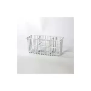 Image of Delfinware Wireware White Cutlery Basket