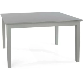 Image of Marie - Grey Rectangular Solid Wood Kitchen or Dining Table Toughened Glass Top Finish