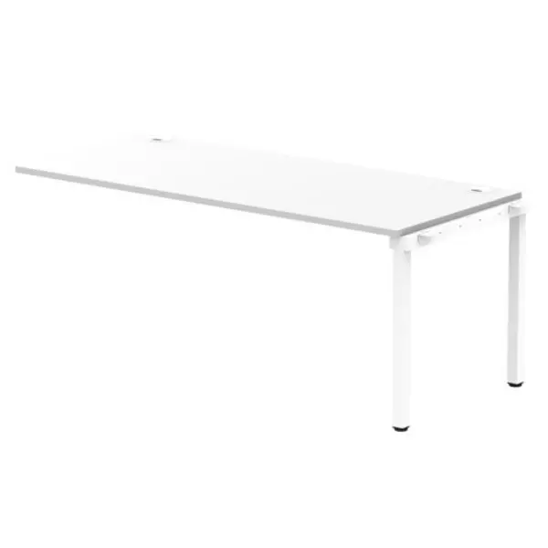 Image of Impulse Bench Impulse Bench Single Row Ext Kit 1800 White Frame Office Bench Desk White IMBSXT18WHTW
