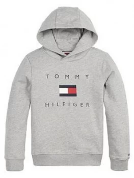 Image of Tommy Hilfiger Boys Logo Hoodie - Grey Marl