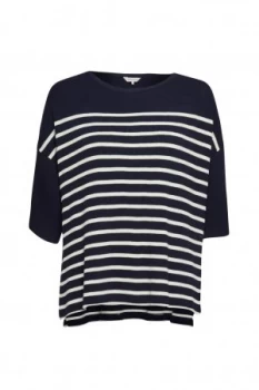 Image of Great Plains Waffle On Cropped T Shirt Blue