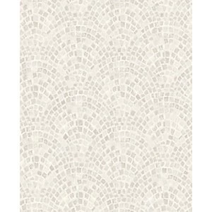 Image of Contour Trajan Neutral Mosaic Tile Wallpaper