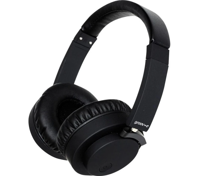 Image of GROOV-E Fusion Wireless Bluetooth Noise Cancelling Headphones - Black 5060108299732