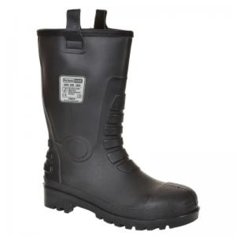 Image of Portwest Neptune S5 CI Waterproof Rigger Safety Boots FW75BKR46 Colour: Black