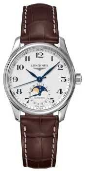 Image of LONGINES L24094783 Master Collection Womens Brown Leather Watch