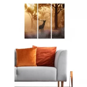 Image of MDF643340 Multicolor Decorative MDF Painting (3 Pieces)