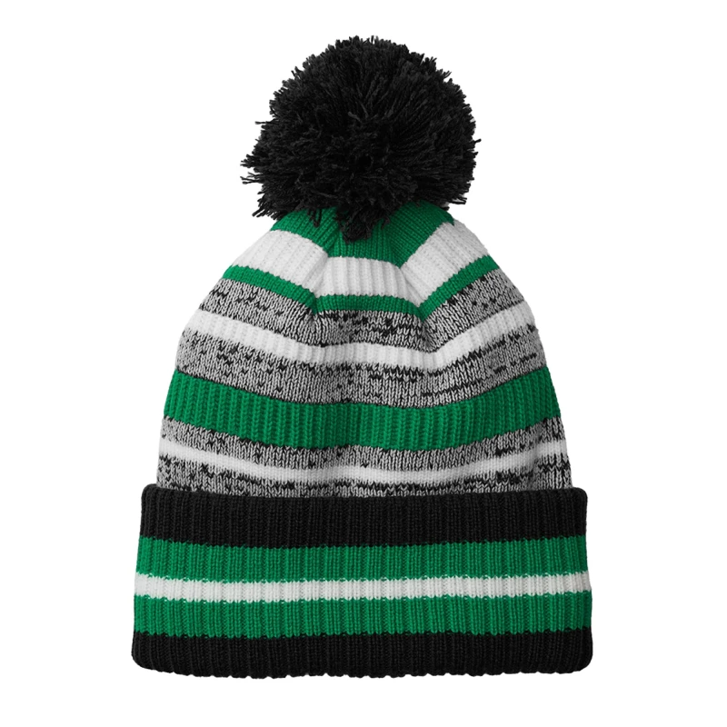 Image of Beechfield Beechfield Men Striped Beanie in Jet Black Jet Black One Size Male 5063652107294