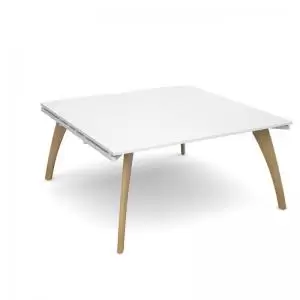 Image of Fuze boardroom table starter unit 1600mm x 1600mm - white frame and