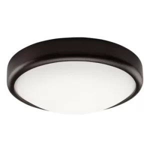Image of Round Simple Flush Ceiling Light Wenge