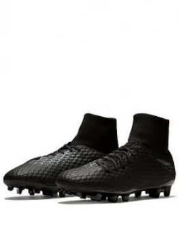 Image of Nike Mens Hypervenom Phantom 3 Dynamic Fit Firm ground Football Boot Black Size 9 Men