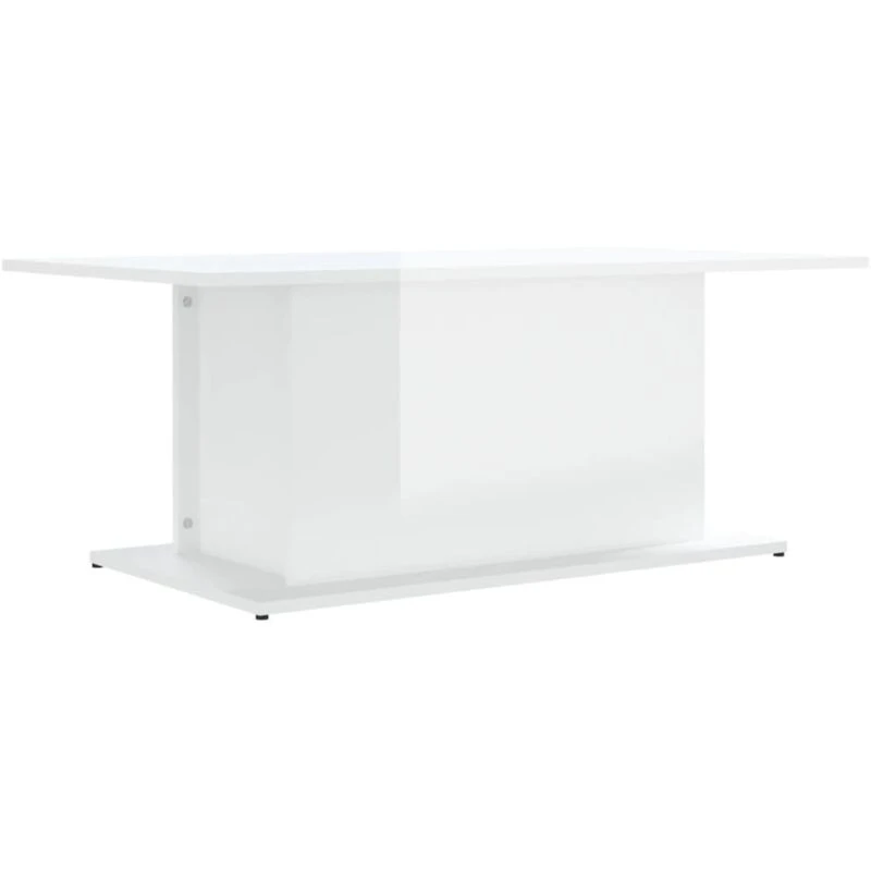 Image of VIDAXL Coffee Table High Gloss White 102x55.5x40cm Engineered Wood Vidaxl 8720286836385