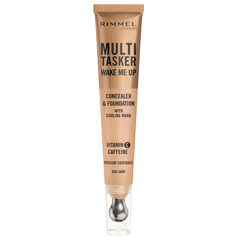 Image of Rimmel Multi-Tasker Wake Me Up Foundation and Concealer 20ml (Various Shades) - 030 Light