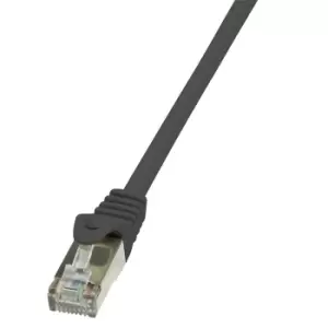 Image of LogiLink 0.5m Cat.5e F/UTP RJ45 networking cable Black Cat5e F/UTP...