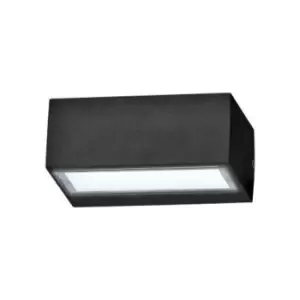 Image of Outdoor Twin Up Down Wall Light Black IP44, G9