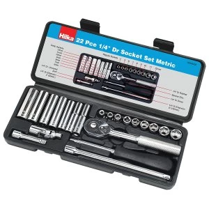 Image of Hilka 22pc 1/4" Metric Socket Set
