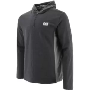 Image of CAT Workwear Mens Coolmax Quarter Zip Wicking Hoodie L - Chest 41-43' (104-109cm)