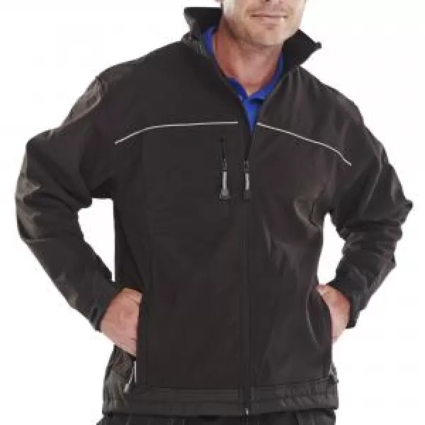 Image of Click Soft Shell Jacket Black Small