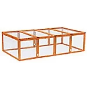Image of PawHut Rabbit Cage Natural 1000 mm x 1810 mm x 480 mm