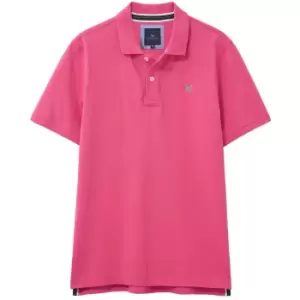 Image of Crew Clothing Mens Classic Pique Polo Shirt Pink Small