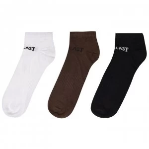 Image of Everlast 3 Pack Trainer Socks Mens - Blk/Gry/Whi