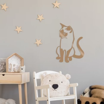 Image of Cat 2 - Copper Copper Decorative Metal Wall Accessory