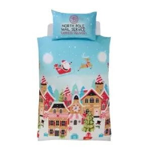 Image of Rapport Home Furnishings Rapport Home Gingerbread Town Duvet Set Multi Toddler