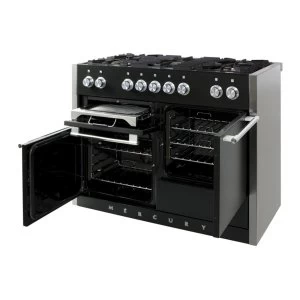 Image of Mercury MCY1200DFAB 92950 120cm Dual Fuel Range Cooker in Black Ash