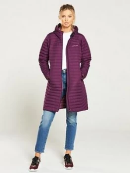 Image of Berghaus Nula Micro Long Jacket - Wine, Wine, Size 14, Women