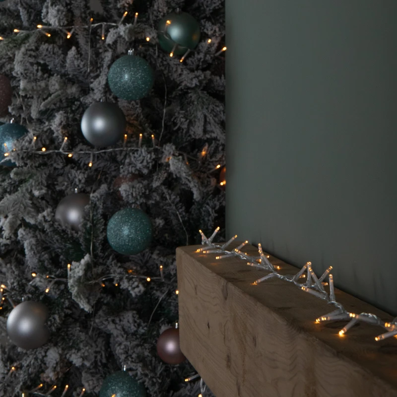 Image of 18.7m 750 LED TreeBrights Christmas String Lights with Timer in Vintage Gold on Clear Cable