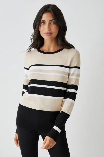 Image of Stripe Colourblock Jumper