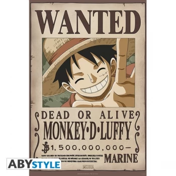Image of One Piece - "Wanted Luffy New 2" Poster