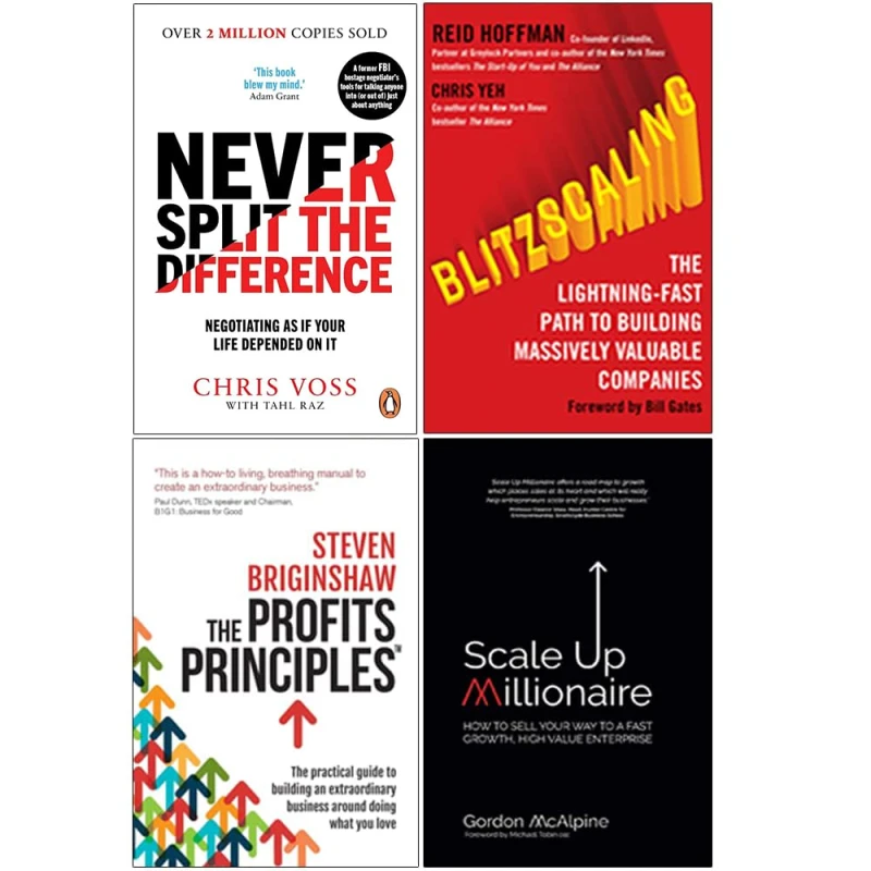 Image of Never Split The Difference 4 Book Set Chris Voss ‎ Random House Business/HarperCollins/Rethink Press Limited Ltd Books