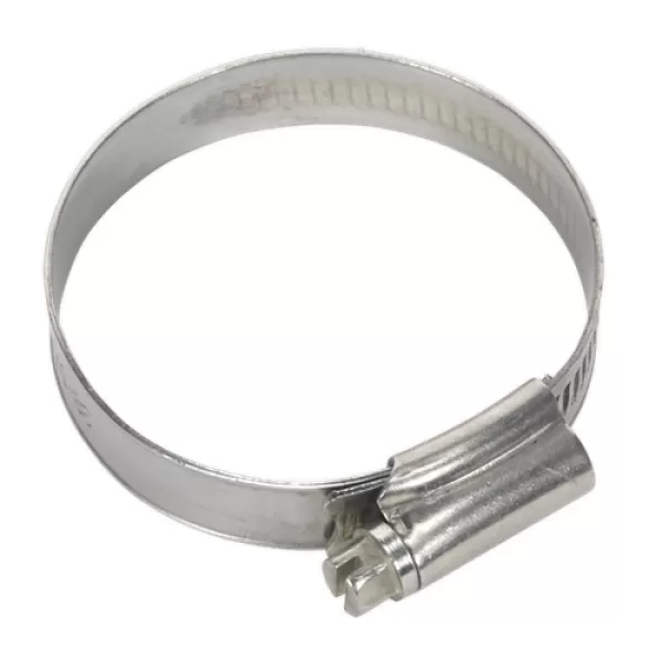 Image of Genuine SEALEY SHCSSM Hose Clip Stainless Steel Ø38-57mm Pack of 10