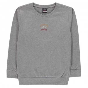 Image of Paul And Shark Crew Junior Boys Basic Logo Sweatshirt - Grey 931