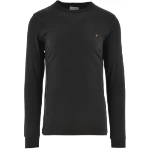 Image of Farah Black Worthington Long Sleeve T Shirt