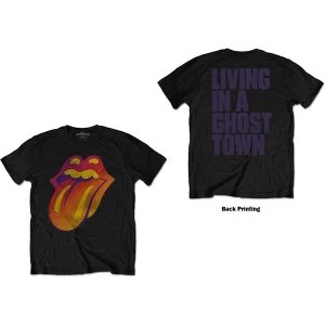 Image of The Rolling Stones - Ghost Town Distressed Unisex Medium T-Shirt - Black