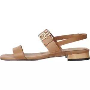 Image of Tommy Hilfiger Hardware Flat Sandal - Brown