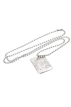 Image of Silver Plated Dog Tag And Chain