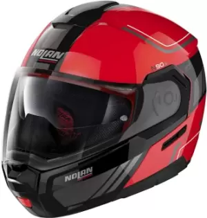 Image of Nolan N90-3 Voyager N-Com Helmet, black-red, Size S, black-red, Size S