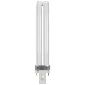 Image of Crompton Lamps CFL PLS 9W 2-Pin Single Turn Cool White Frosted S-Type