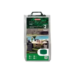 Image of Reversible Circular Patio Cover 4-6 Seater Green & Black P320 - Bosmere