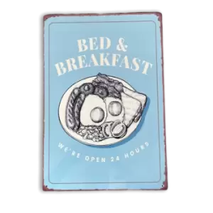 Image of Geko Vintage Metal Sign - Bed And Breakfast Sign