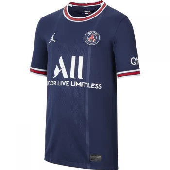 Image of Nike Paris Saint Germain x Jordan Home Shirt 2021 2022 Junior - Navy