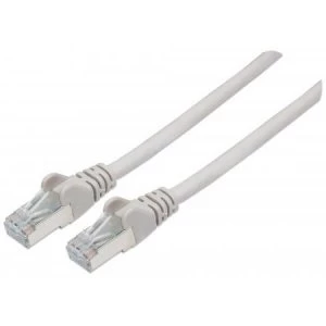 Image of Intellinet Network Patch Cable Cat6A 5m Grey Copper S/FTP LSOH / LSZH PVC RJ45 Gold Plated Contacts Snagless Booted Polybag