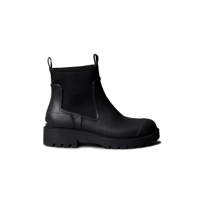 Image of Calvin Klein Mens Elastic Side Panel Chelsea Boots Triple Black male 10 (44)