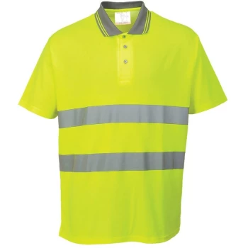 Image of Portwest - S171YERL - sz L Cotton Comfort Polo - Yellow