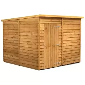 Image of Power Sheds 8 x 8ft Pent Overlap Dip Treated Windowless Shed
