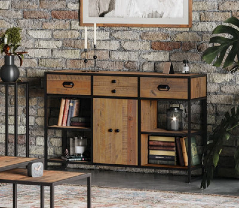 Image of Baumhaus Ooki - Large Console Table With Doors